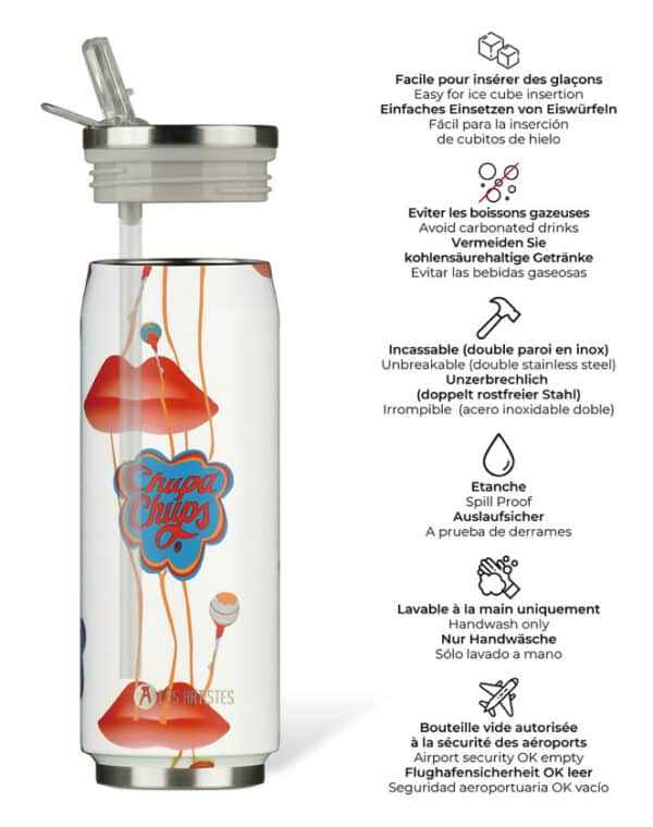 Canette isotherme Chupa Kiss 500ml - Les Artistes Paris – Image 2