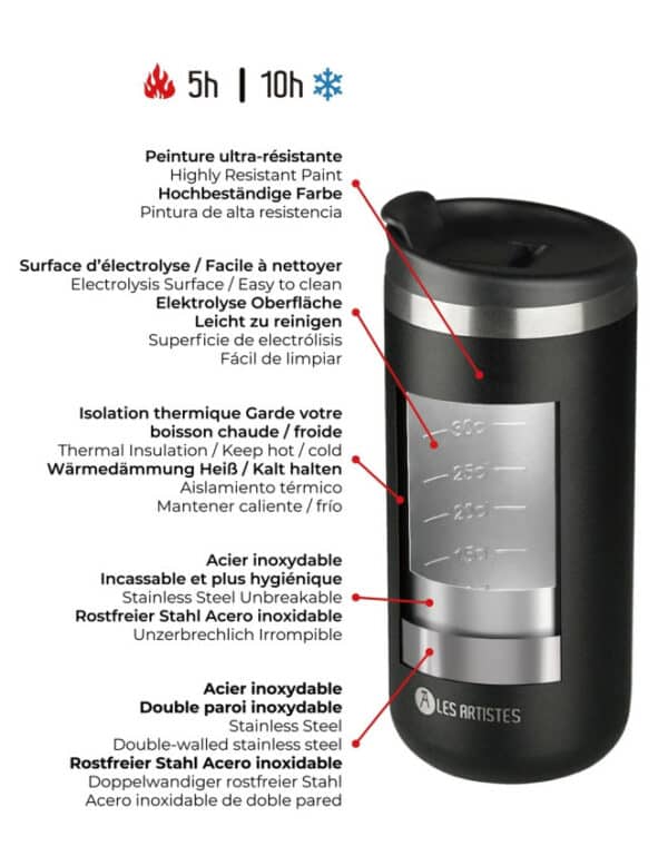 Mug isotherme Heart 350ml – Les Artistes Paris – Image 3