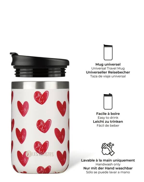Mug isotherme Heart 350ml – Les Artistes Paris – Image 2