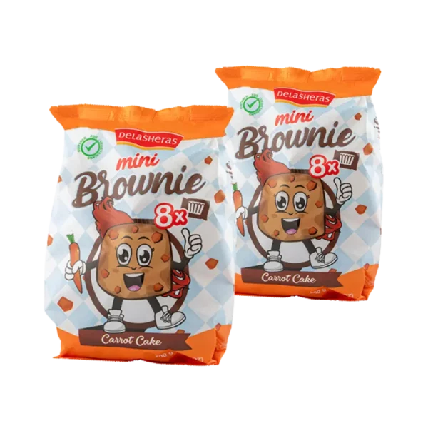 Mini Brownies Carrot Cake Delasheras 8 unités – sachet 200g