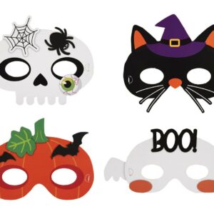 masques halloween enfants citrouille squelette