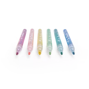 6 Feutres à Paillettes - Les Rosalies - Moulin Roty