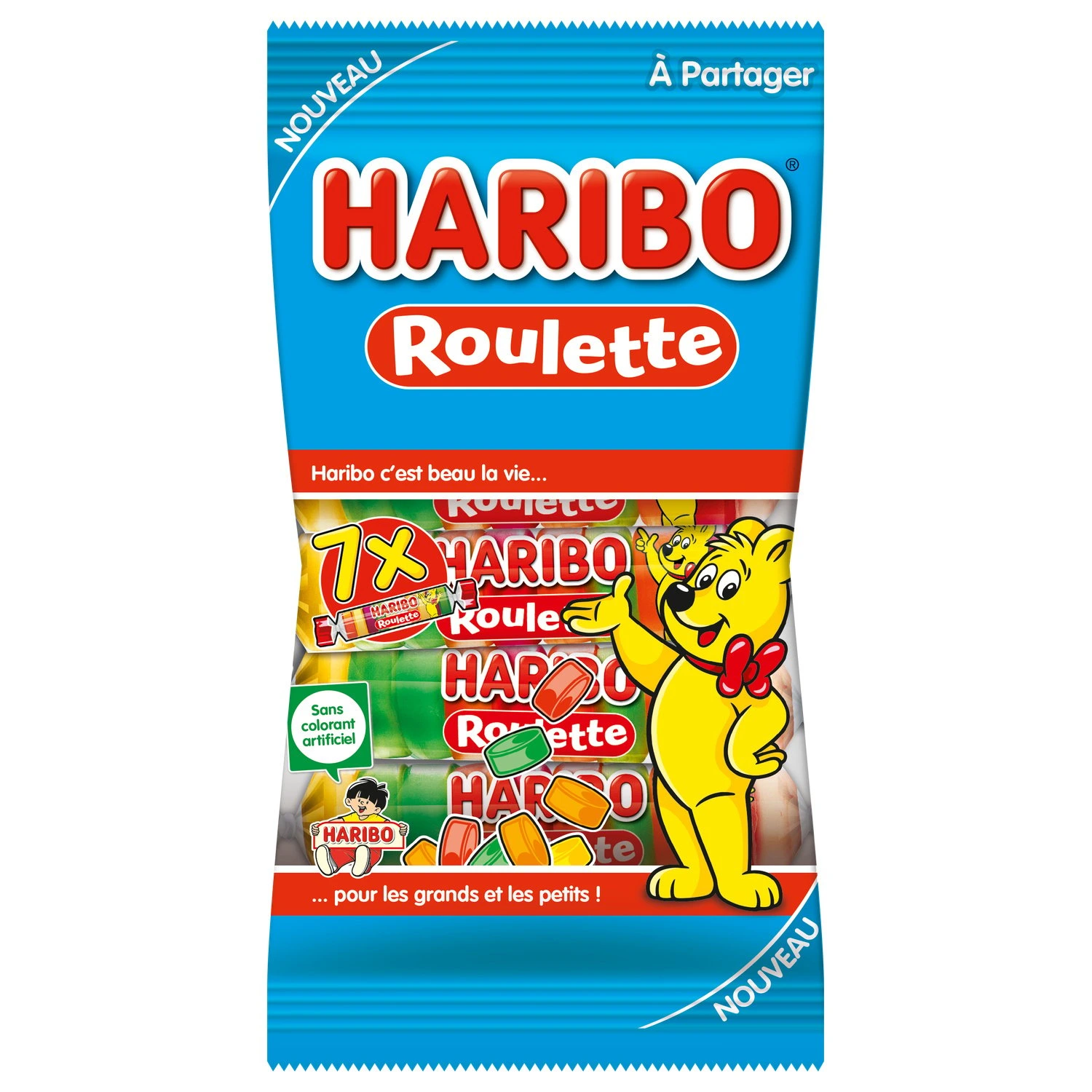 Roulette Mix Haribo 175g 7 roulettes sans colorant artificiel