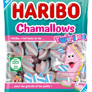 Chamallows Twirlies Haribo 140g sans gluten sans colorant artificiel