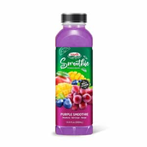 Smoothie violet aux myrtilles, raisins rouges et mangue 500 ml – Nawon