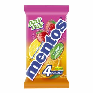 Mentos Bonbons Rouleau Fruit Multipack x4 - Mentos