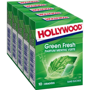 Green Fresh parfum menthe Verte 10 Dragées x5 - Hollywood
