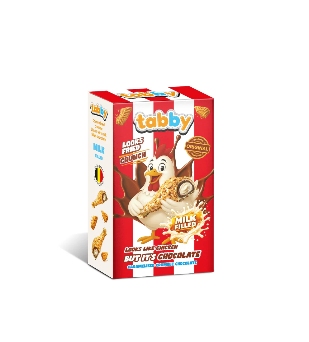Pilon de poulet Tabby en chocolat caramélisé trompe-l'œil, friandise insolite à La Réunion