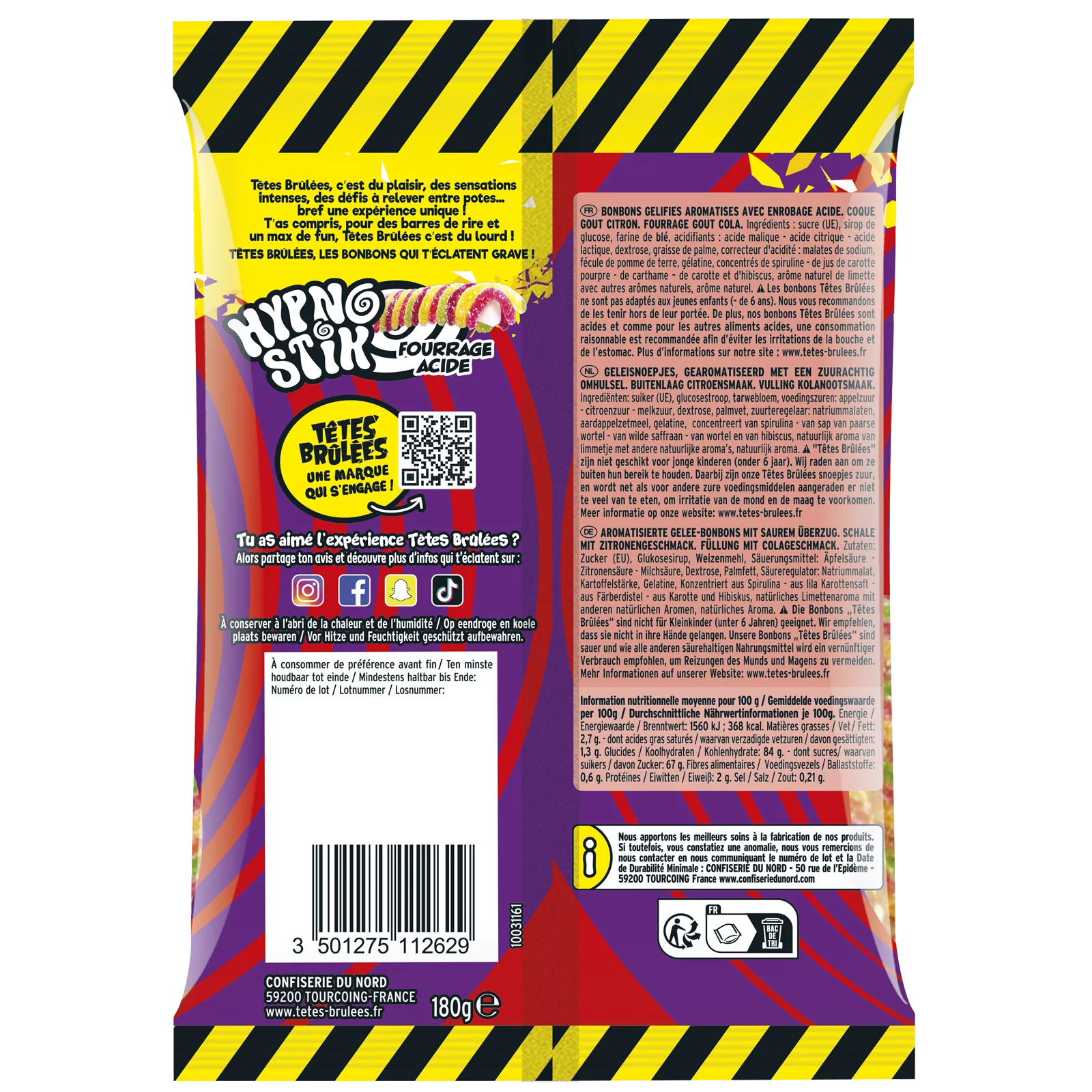 Bonbons piquants Hypnostik 100g - TÊTES BRÛLÉES – Image 2