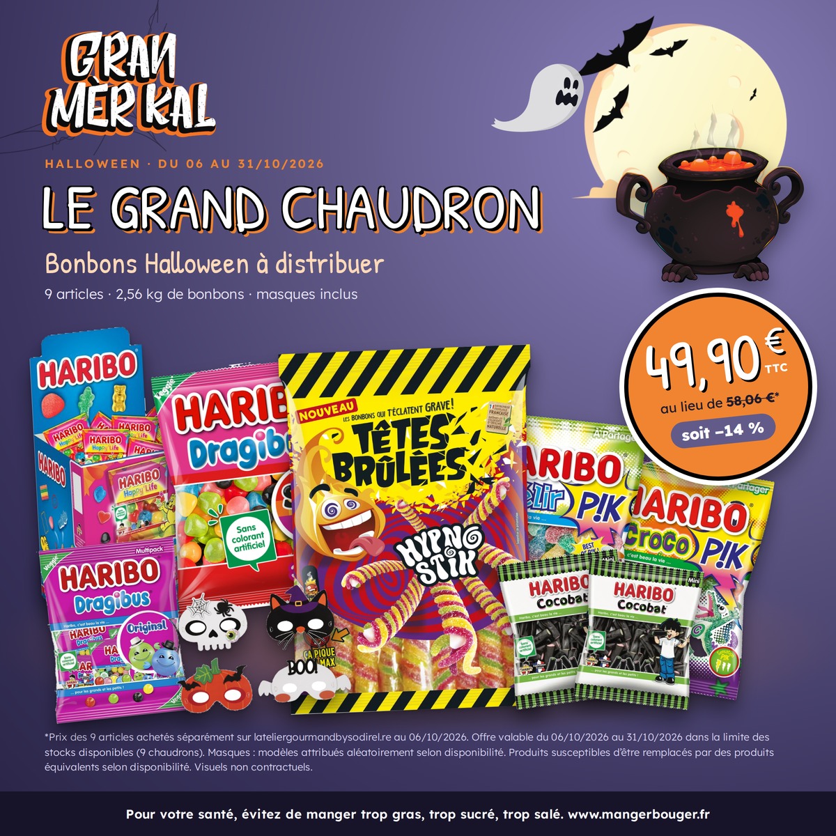 Bonbons Halloween à distribuer – Le Grand Chaudron de Gran Mèr Kal