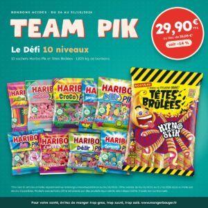 Bonbons acides – Team Pik, Le Défi 10 niveaux