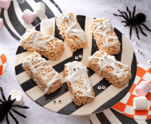 Momies croustillantes d'Halloween au riz soufflé et aux Chamallows HARIBO